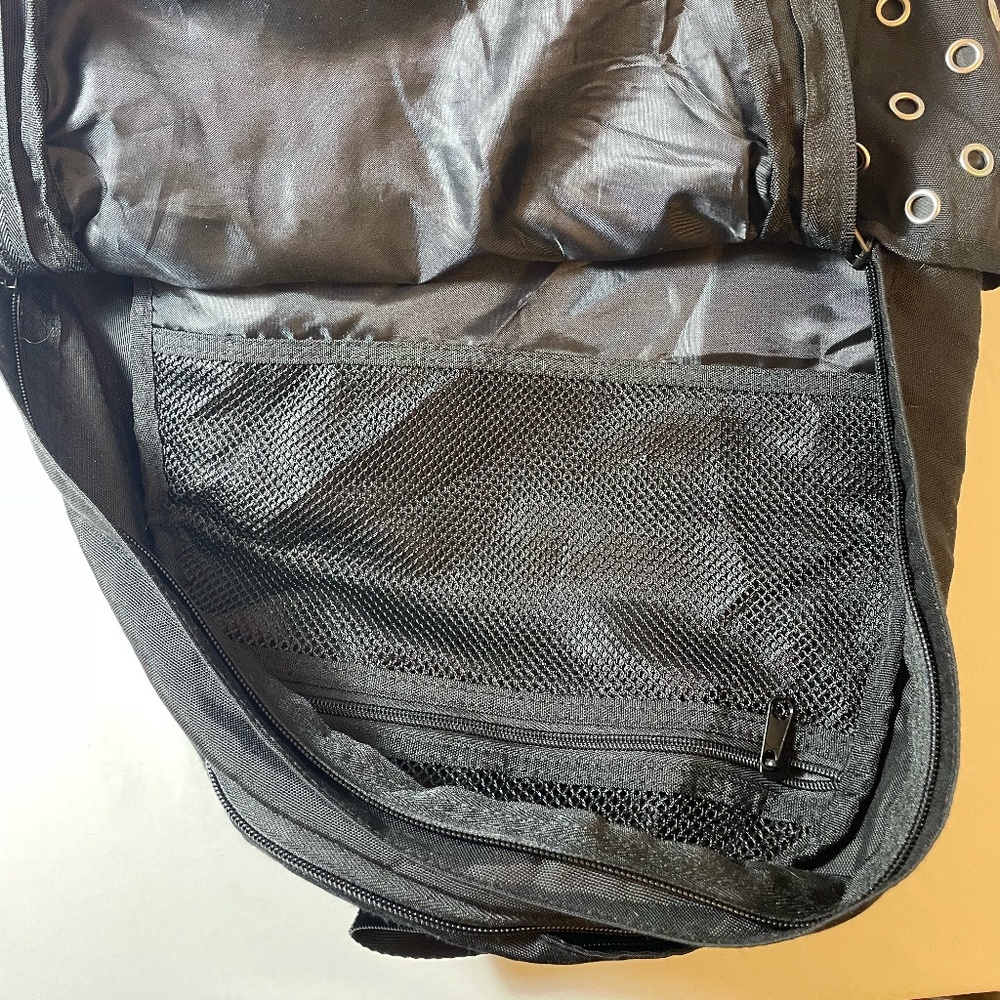Victoria's Secret PINK Campus Backpack Laptop Travel Book Bag Tote Black Grommet - Picture 4 of 5